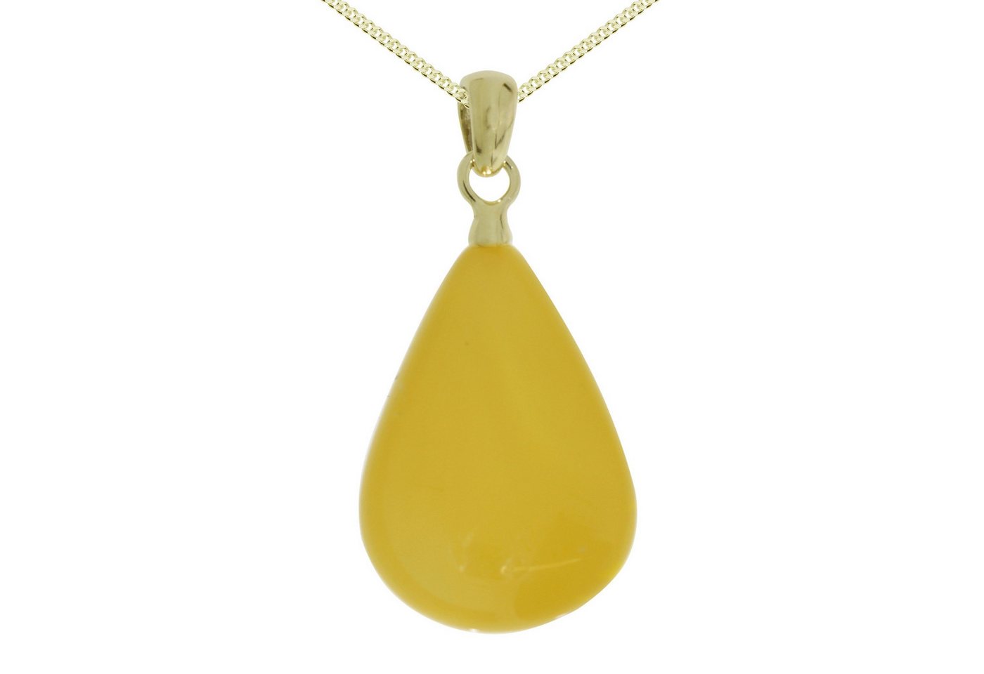 OSTSEE-SCHMUCK Kette mit Anhänger Ostsee-Schmuck Kette mit Anhänger Tropfen ca. 26 mm lang (2-tlg) von OSTSEE-SCHMUCK