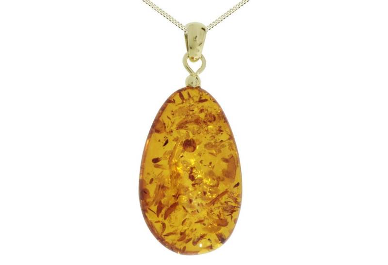 OSTSEE-SCHMUCK Kette mit Anhänger Ostsee-Schmuck Kette mit Anhänger Tropfen ca. 30 mm lang (2-tlg) von OSTSEE-SCHMUCK
