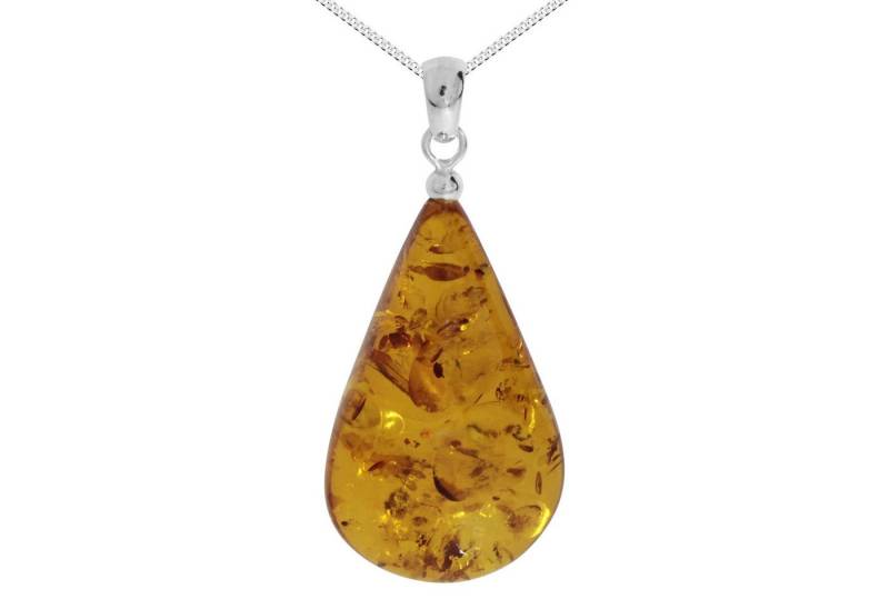 OSTSEE-SCHMUCK Kette mit Anhänger Ostsee-Schmuck Kette mit Anhänger Tropfen ca. 38 mm lang (2-tlg) von OSTSEE-SCHMUCK