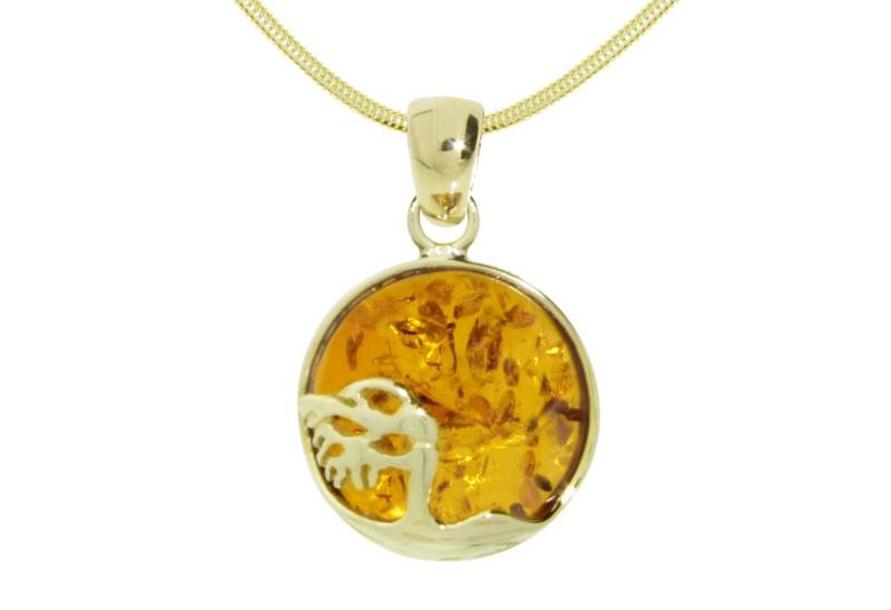 OSTSEE-SCHMUCK Kette mit Anhänger Ostsee-Schmuck Kette mit Anhänger Windflüchter 16 mm (2-tlg) von OSTSEE-SCHMUCK