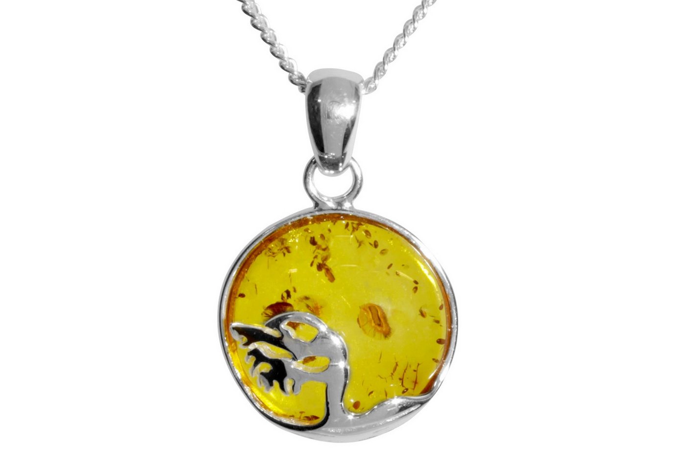 OSTSEE-SCHMUCK Kette mit Anhänger Ostsee-Schmuck Kette mit Anhänger Windflüchter 16 mm (2-tlg) von OSTSEE-SCHMUCK