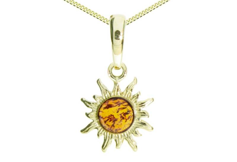 OSTSEE-SCHMUCK Kette mit Anhänger - Sonne - Gold 333/000 - Bernstein (2-tlg) von OSTSEE-SCHMUCK