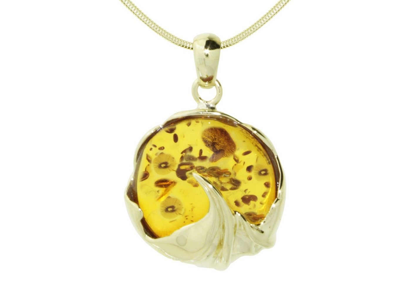 OSTSEE-SCHMUCK Kette mit Anhänger - Vika - Gold 333/000 - Bernstein (2-tlg) von OSTSEE-SCHMUCK