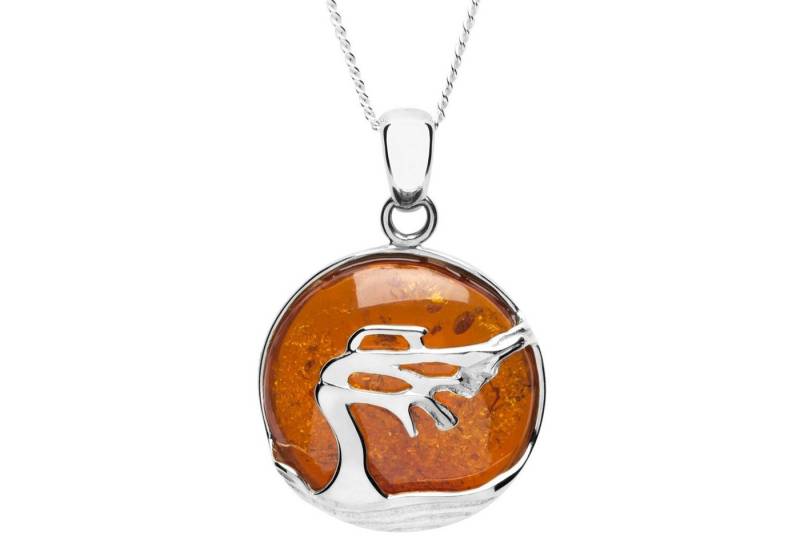 OSTSEE-SCHMUCK Kette mit Anhänger - Windflüchter 21 mm - Silber 925/000 - Bernstein (2-tlg) von OSTSEE-SCHMUCK