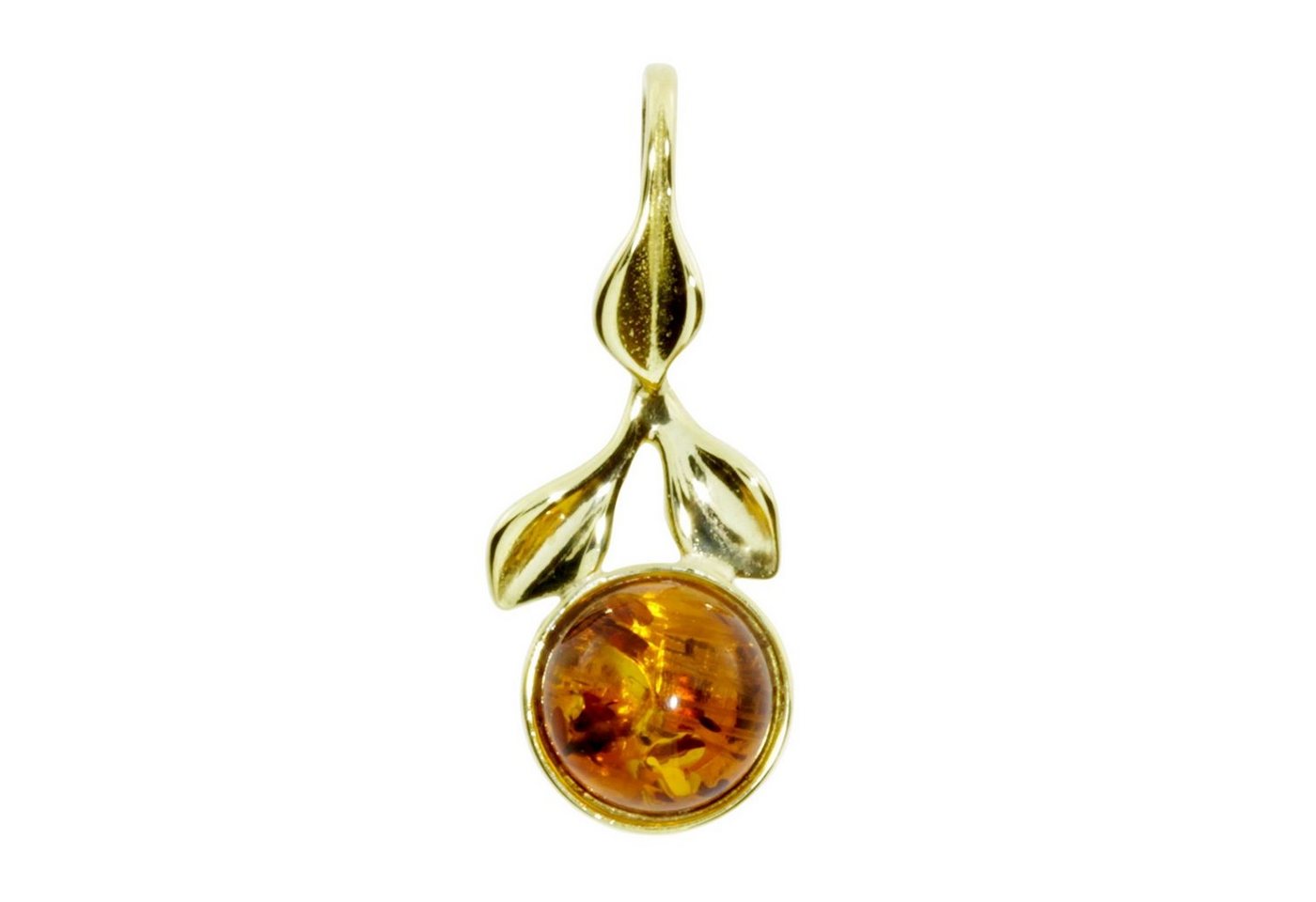 OSTSEE-SCHMUCK Kettenanhänger - Blüte - Gold 333/000 - Bernstein (1-tlg) von OSTSEE-SCHMUCK