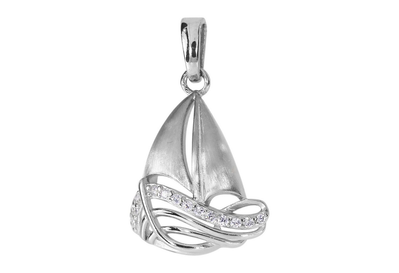 OSTSEE-SCHMUCK Kettenanhänger - Schiff - Silber 925/000 - Zirkonia (1-tlg) von OSTSEE-SCHMUCK