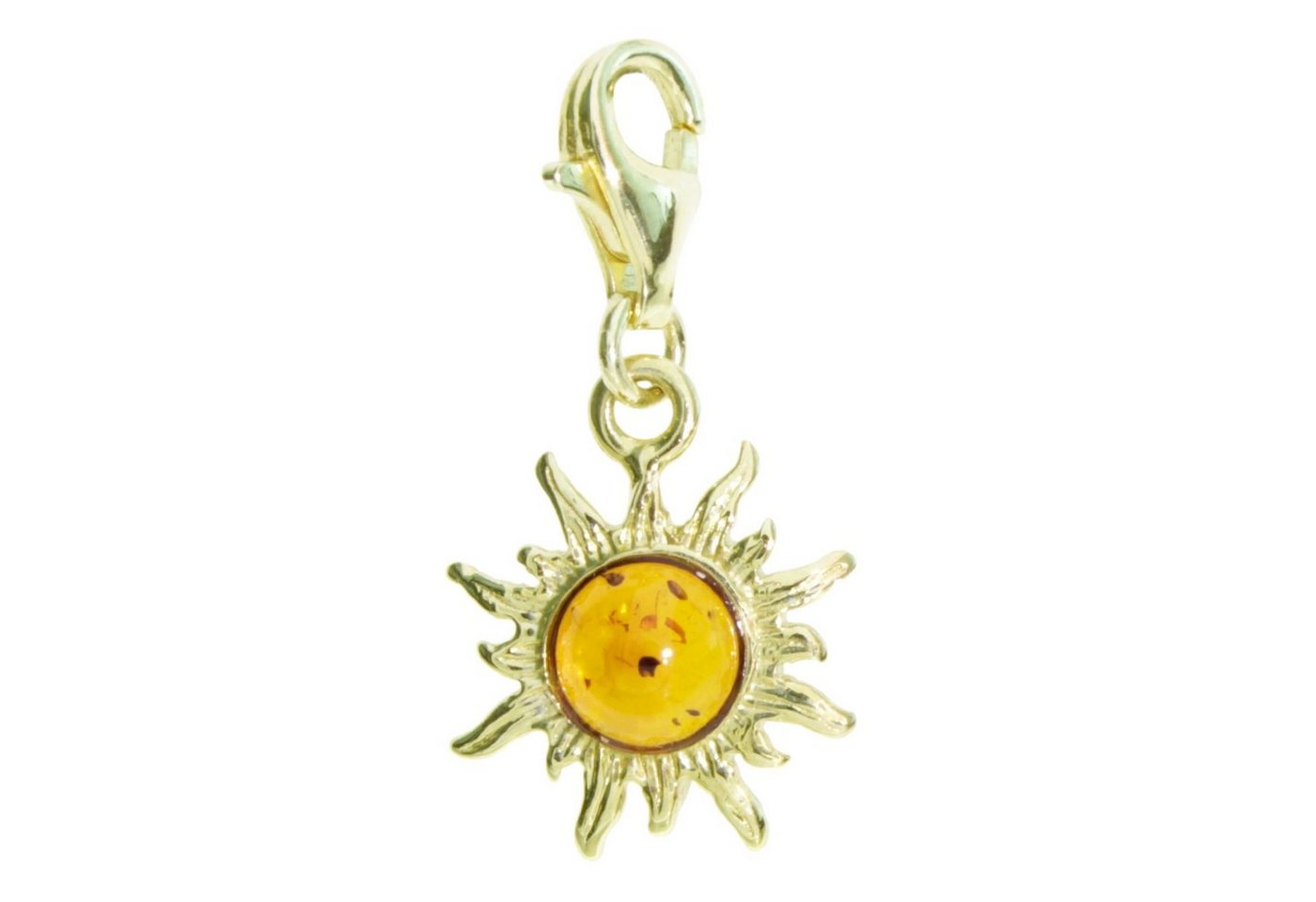 OSTSEE-SCHMUCK Kettenanhänger - Sonne 14 mm - Gold 333/000 - Bernstein (1-tlg) von OSTSEE-SCHMUCK