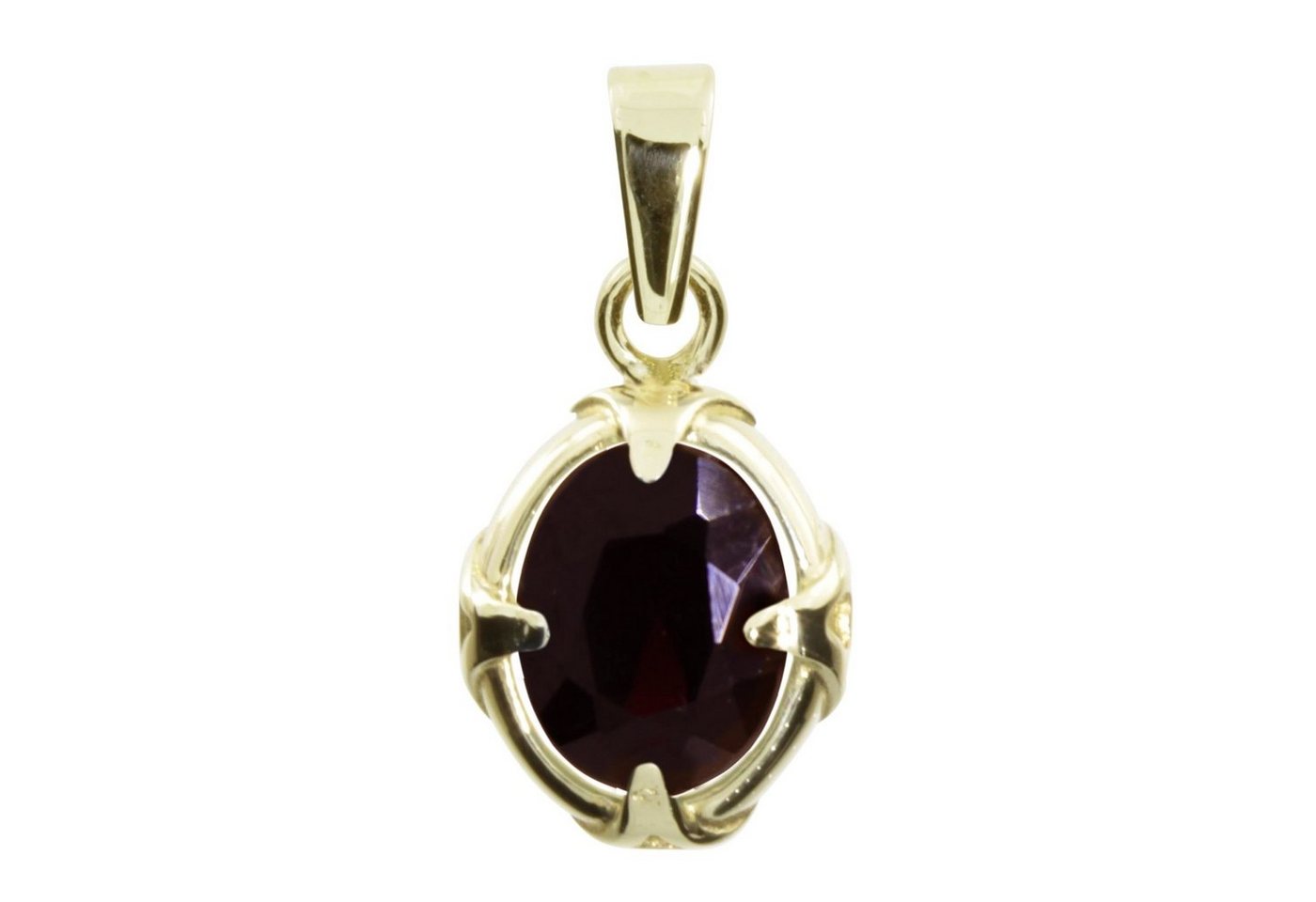OSTSEE-SCHMUCK Kettenanhänger - Winola 9x7 - Gold 333/000 - Granat (1-tlg) von OSTSEE-SCHMUCK