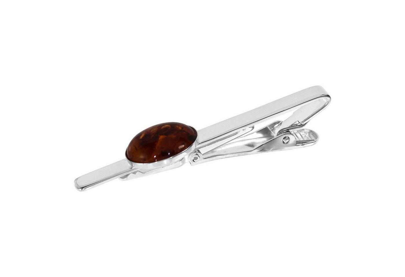 OSTSEE-SCHMUCK Krawattennadel - Classic 16 x 12 mm - Silber 925/000 - Bernstein (1-tlg) von OSTSEE-SCHMUCK