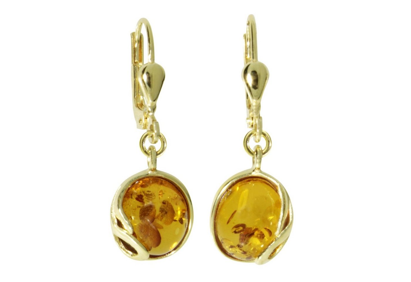 OSTSEE-SCHMUCK Paar Ohrhänger - Lotta - Gold 333/000 - Bernstein (2-tlg) von OSTSEE-SCHMUCK