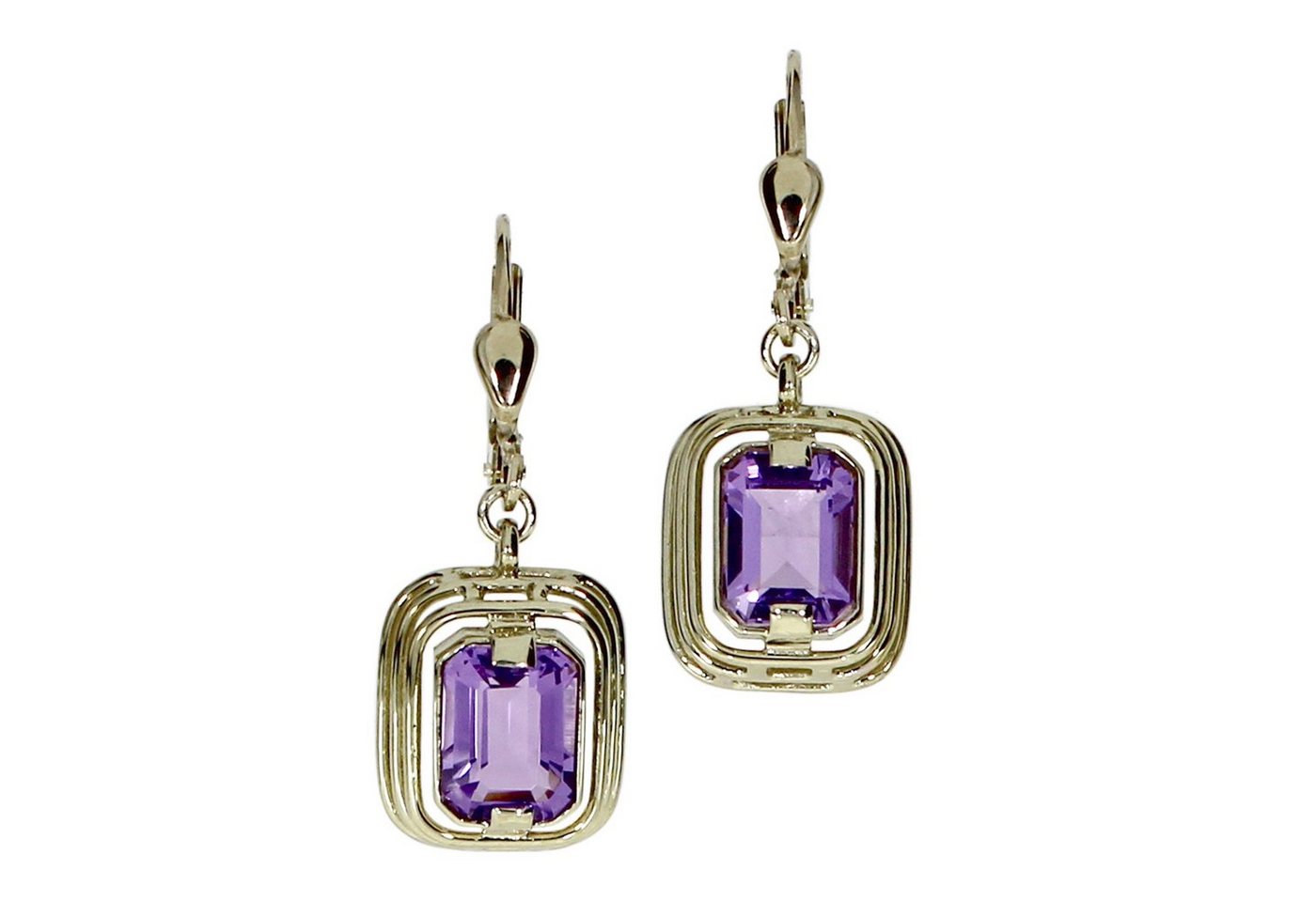 OSTSEE-SCHMUCK Paar Ohrhänger - Terry - Gold 333/000 - Amethyst (2-tlg) von OSTSEE-SCHMUCK