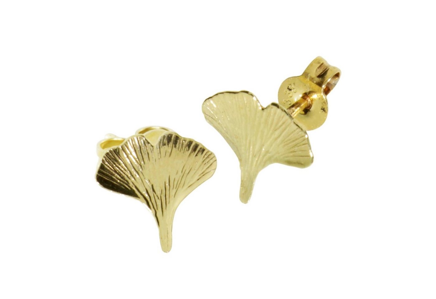 OSTSEE-SCHMUCK Paar Ohrstecker - Ginkgoblatt - Gold 333/000 -, (2-tlg) von OSTSEE-SCHMUCK