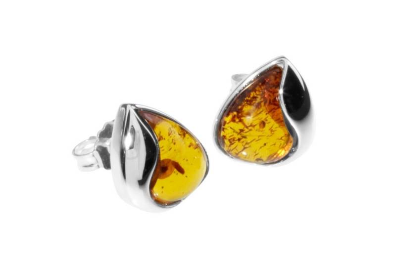 OSTSEE-SCHMUCK Paar Ohrstecker - Jeska - Silber 925/000 - Bernstein (2-tlg) von OSTSEE-SCHMUCK