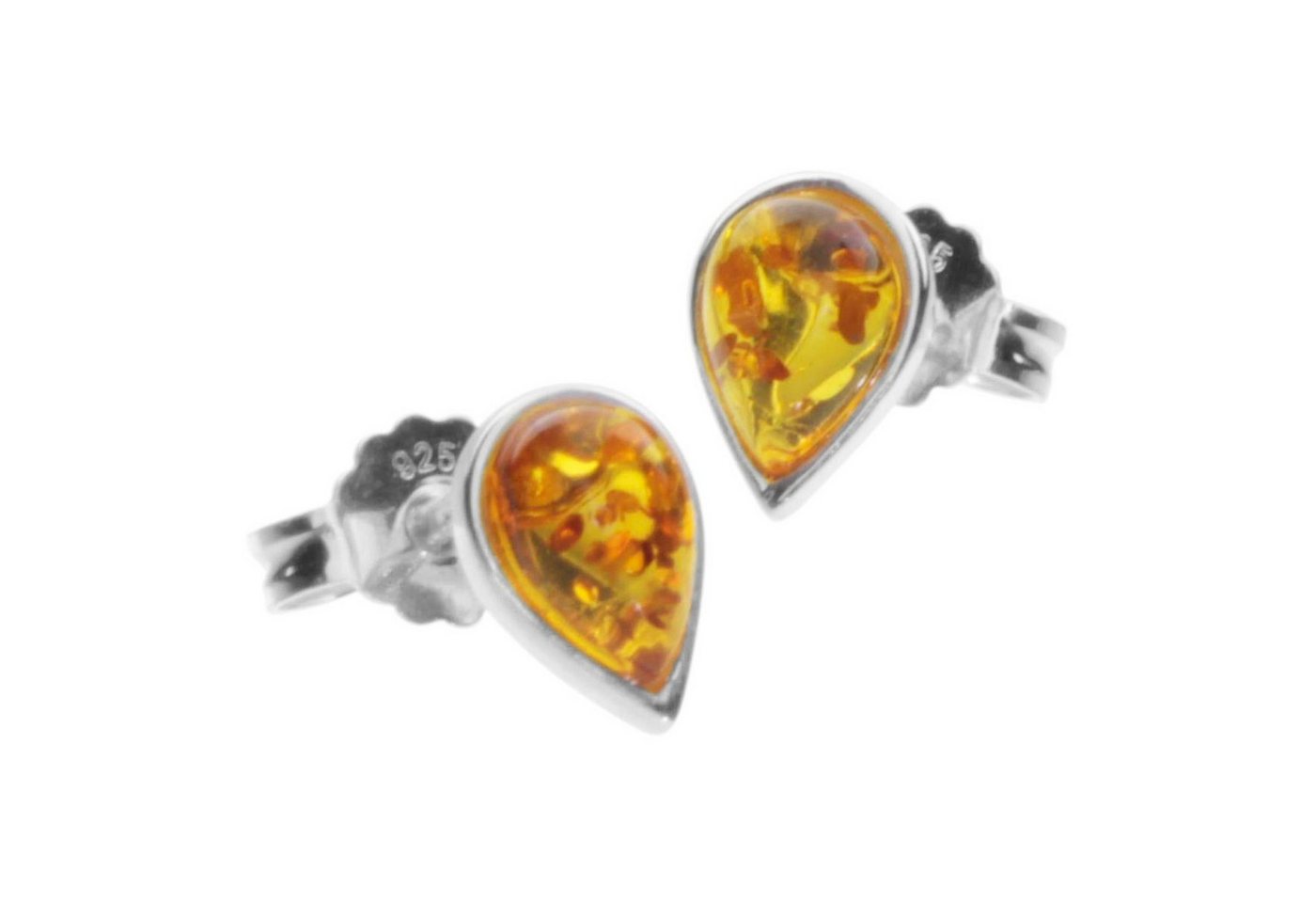 OSTSEE-SCHMUCK Paar Ohrstecker Ostsee-Schmuck Ohrstecker Classic 7 x 5 mm Tropfen (2-tlg) von OSTSEE-SCHMUCK
