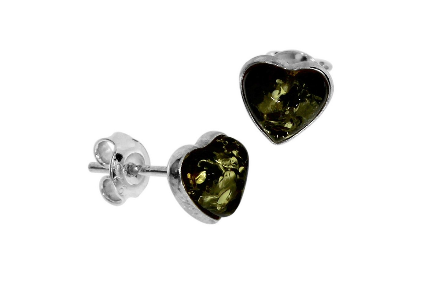 OSTSEE-SCHMUCK Paar Ohrstecker Ostsee-Schmuck Ohrstecker Herz Ohrstecker Herz (2-tlg) von OSTSEE-SCHMUCK