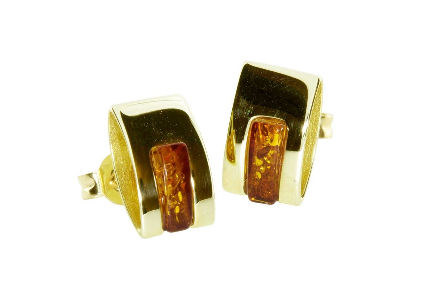 OSTSEE-SCHMUCK Paar Ohrstecker - Zera - Gold 333/000 - Bernstein (2-tlg) von OSTSEE-SCHMUCK