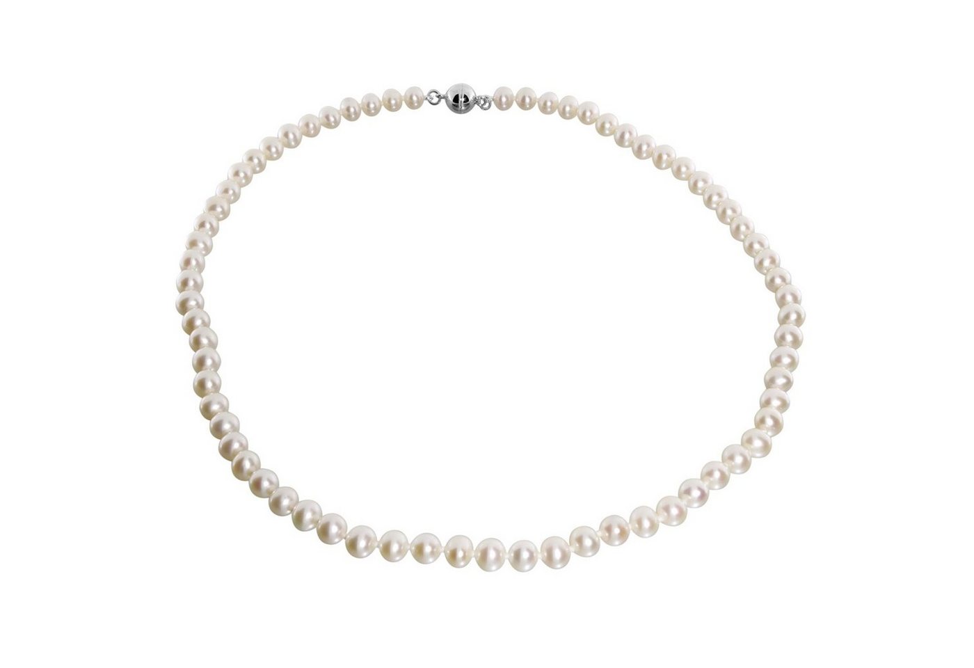 OSTSEE-SCHMUCK Perlenkette - Ingrid 6 - Silber 925/000 - Zuchtperle (1-tlg) von OSTSEE-SCHMUCK