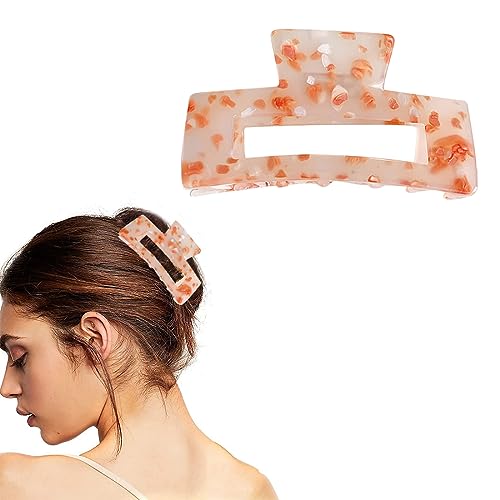 OSUWLSI Große Acryl Haarklammer Schöne Haarspange Damen Haarschmuck Kopfschmuck Elegant Haar-Accessoire10cm (Orange) von OSUWLSI