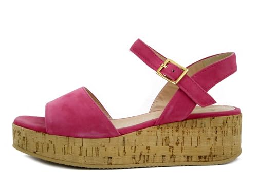 OSVALDO PERICOLI Damen-Sandalen Platform aus Wildleder Fuchsia, mittlerer Keilabsatz 5 cm, flauschiger Traum - 21795, fuchsia, 37 EU OSVALDO PERICOLI Damen-Sandalen Platform aus Wildleder Fuchsia, mittlerer Keilabsatz 5 cm, flauschiger Traum - 21795, fuchsia, 37 EU von OSVALDO PERICOLI