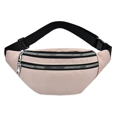 OTBEHUWJ Handtasche Taillenbeutel wasserdichte Tasche Casual Brust Handtasche Sporttasche Geldbörse Plaid Taillenpack Bauchbeutel-Rosa A-Einheitsgröße von OTBEHUWJ