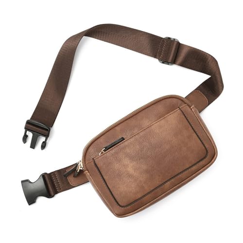 OTBEHUWJ Handtasche Taillengürtelbeutel Für Frauen Crossbody Taillenbeutel Verstellbares Riemen Leder Frauen Messenger Handtasche-Khaki-Einheitsgröße von OTBEHUWJ