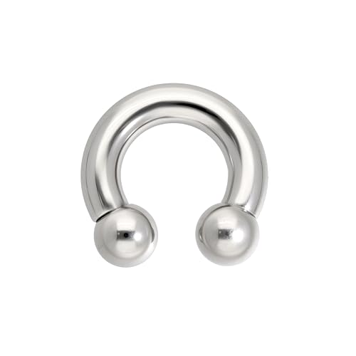 OTHER Piercing Hufeisen Piercing Hufeisenring Chirurgischer Stahl 316L Edelstahl Rostfrei Ohrring Damen Herren Schmuck Stretcher Expander Dicke 5 mm Silber Internal Big Gauge von OTHER Piercing