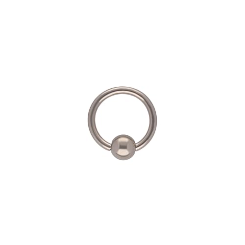 OTHER Piercing Klemmkugelring Captive Bead Ring Nasenpiercing Damen Herren Ohrpiercing Standard Lobe Helix Tragus Conch Ohr Schmuck Piercings Titan Silber 1,2x10x4 mm von OTHER Piercing