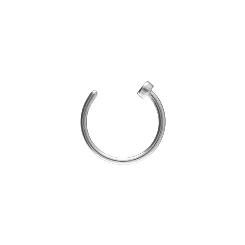 OTHER Piercing Nasenpiercing O-Ring Nostril Nasenstecker Nasenring O-Form Damen Herren Nasen-Schmuck Piercings Titan Silber 1x8 mm von OTHER Piercing