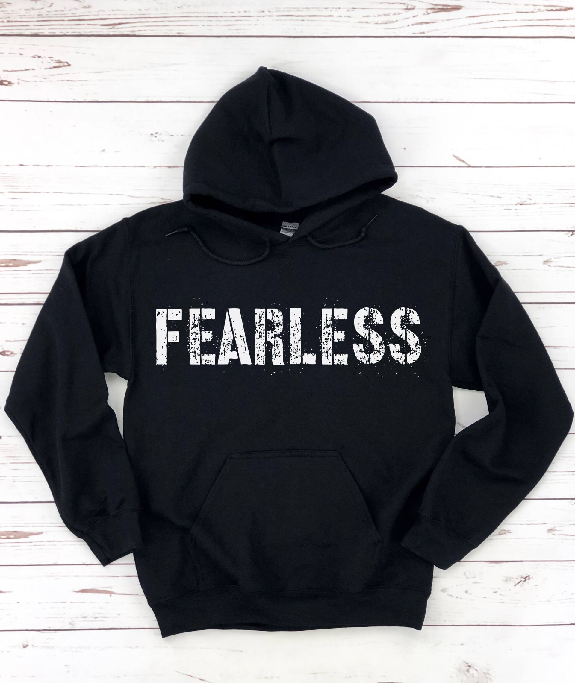Workout Hoodie Furchtlos, Fitness Geschenk Für Sie Ihn, Positives Motivationsshirt Furchtloses Shirt, Kein Angst-Shirt-Sweatshirt Workout Hoodie Furchtlos, Fitness Geschenk Für Sie Ihn, Positives Motivationsshirt Furchtloses Shirt, Kein Angst-Shirt-Sweatshirt von OTILAY