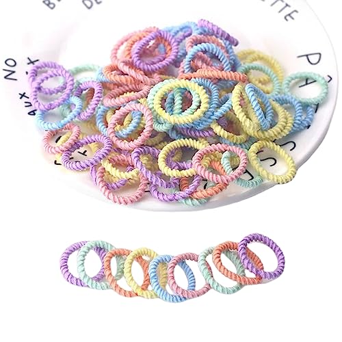 Baby-Haarbänder, 200 Stück Gemischt elastische Mini-Haarbänder, Pferdeschwanz-Halter, Haargummi, nahtlose Haargummis, Haarschmuck für Babys, Kinder, Mädchen, Kleinkinder (2 cm ) von OTKARXUS