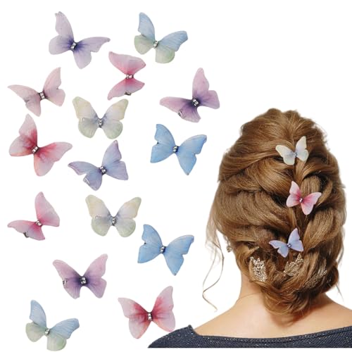 Schmetterling Haarklammer,20 Stück 3D Schmetterling Haarspange, Schmetterling Haarschmuck für Mädchen Kinder Teenager Frauen Weihnachts Geburtstag Geschenk von OTKARXUS
