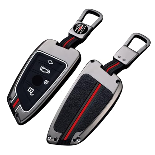 OTMIK Zink Legierung Autoschlüssel Abdeckung Fall Kompatibel mit bmw F30 F11 X3 F25 Serie 1 E39 X4 G20 X5 G05 F40 X6 F44 216 X1 G30 320i Schlüsselanhänger Zubehör (4 Knöpfe Matt A) von OTMIK