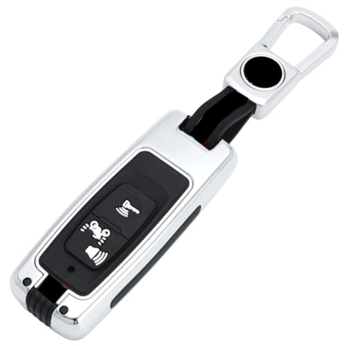OTMIK Zink Legierung Autoschlüssel Etuis passend für Honda PCX160 VISION SH350 160 PCX 125 Switch 150 ADV Wrench 350 2/3 Knöpfe Schlüsselbund Zubehör (2/3 Knöpfe Silber) von OTMIK