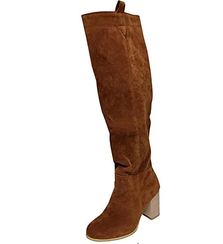 Frau Cowboy Westernstiefel, 2022 Damen Wildlederstiefel Motorradstiefel Kniehohe Stiefel Vintage British Outdoor PU Mid-Calf Boots,Braun,39 Frau Cowboy Westernstiefel, 2022 Damen Wildlederstiefel Motorradstiefel Kniehohe Stiefel Vintage British Outdoor PU Mid-Calf Boots,Braun,39 von OTMYIGO