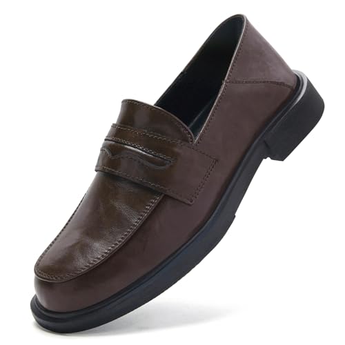 OTNDK Damen-Schlupfschuhe, Leder, leger, Arbeit, Büro, elegante Schuhe, Braun, 36 EU OTNDK Damen-Schlupfschuhe, Leder, leger, Arbeit, Büro, elegante Schuhe, Braun, 36 EU von OTNDK