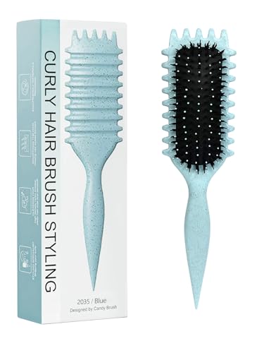 Curl Defining Brush, New Vented Hair Brush, Curly Hair Brush, Define Styling Brush for Curly Hair, Shaping & Defining Curls for Women (Blue) von OTO BELLA