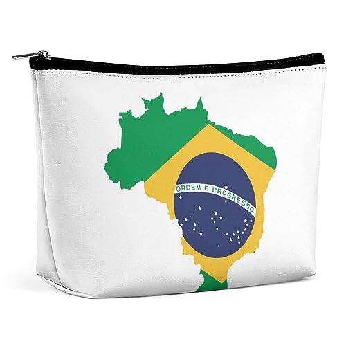 OTRAHCSD Kosmetiktasche, grüne brasilianische Flagge, Make-up-Tasche, Reise-Kulturbeutel, Kulturbeutel für Frauen, siehe abbildung, Einheitsgröße von OTRAHCSD