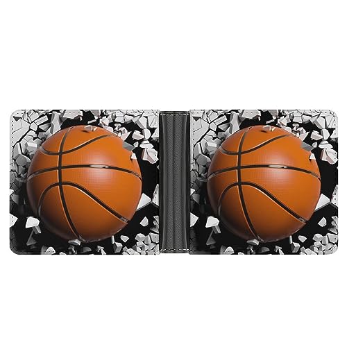 OTRAHCSD Münzfach, Basketball-Ledergeldbörse, Bifold Kreditkarte Leder Slim Geldbörse, Basketball, Einheitsgröße von OTRAHCSD