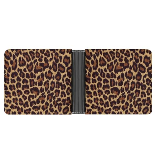 OTRAHCSD Münzfach, niedlicher schwarzer Mops-Hunde-Ledergeldbörse, Bifold Kreditkarten-Leder-schlanke Geldbörse, Cool Cheetah, Einheitsgröße von OTRAHCSD