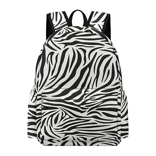 OTRAHCSD Rucksack, Zebra-Muster, lässiger Tagesrucksack für Outdoor, Sport, Reisen, Zebramuster, 42x30x15cm von OTRAHCSD