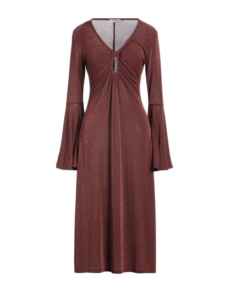 OTRO AMOR Midi-kleid Damen Braun von OTRO AMOR
