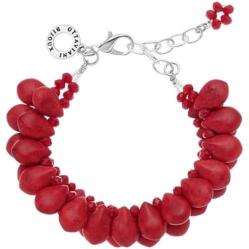 Ottaviani Armband der Marke Schmuck mit Howlith Länge 16 + Ext 4 Breite 3. Karabinerverschluss. Die Referenz lautet 501065B von OTTAVIANI