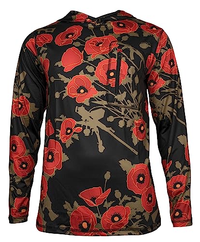 OTTE Gear Shade Shirt UPF 50+ Longsleeve mit UV-Schutz (L, Poppies of War) von OTTE Gear