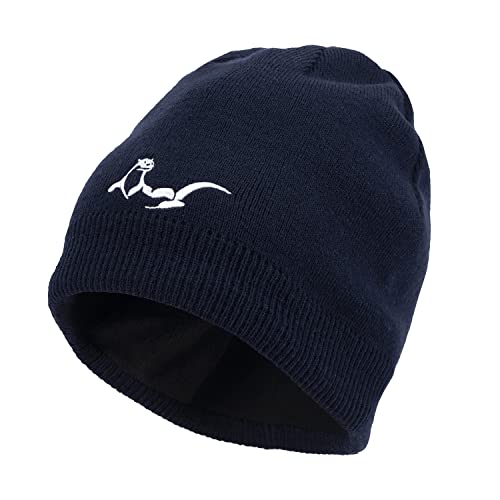 OTTERSHELL Wasserdicht Damen & Männer Beanie Mütze Warme Wintermütze mit Weichem Innenfutter Gefütterte Strickmütze (Modern, Blau - Shell) von OTTERSHELL