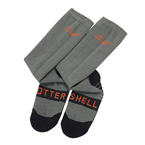 OTTERSHELL Unisex Extrem Kaltes Wasser Wasserdichte Socken,für Outdoor-Aktivitäten wie Radfahren, Bergwandern und Wandern. (M Military Green - Long) von OTTERSHELL