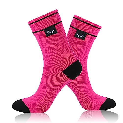 OTTERSHELL Wasserdichte atmungsaktive Socken Geeignet für Outdoor-Aktivitäten wie Laufen, Radfahren, Bergwandern und Wandern (DE/NL/SE/PL, Numerisch, 36, 38, Regular, Kurz, Pink) von OTTERSHELL