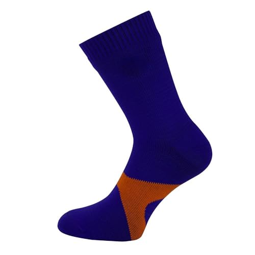 Otter wasserdichte atmungsaktive Socken Damen und Herren.Geeignet für Outdoor-Aktivitäten wie Golf, Laufen, Radfahren. (Medium Blau - Orange) von OTTERSHELL