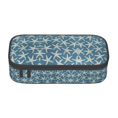 OTTKGGA Federmäppchen aus Seesternwolle, großes Fassungsvermögen, Reißverschluss, Schreibwaren-Organizer, Make-up-Tasche für Schule, Büro, Reisen, Schwarz , Einheitsgröße, Koffer von OTTKGGA