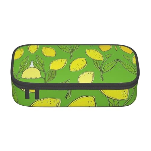 OTTKGGA Federmäppchen mit Reißverschluss, Motiv: gelbe frische Zitronen, große Kapazität, Schreibwaren, Organizer, Make-up-Tasche für Schule, Büro, Reisen, Schwarz , Einheitsgröße, Koffer OTTKGGA Federmäppchen mit Reißverschluss, Motiv: gelbe frische Zitronen, große Kapazität, Schreibwaren, Organizer, Make-up-Tasche für Schule, Büro, Reisen, Schwarz , Einheitsgröße, Koffer von OTTKGGA