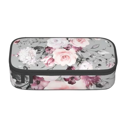 OTTKGGA Federmäppchen mit großem Fassungsvermögen, mit Reißverschluss, Make-up-Tasche für Schule, Büro, Reisen, Schwarz , Einheitsgröße, Koffer von OTTKGGA